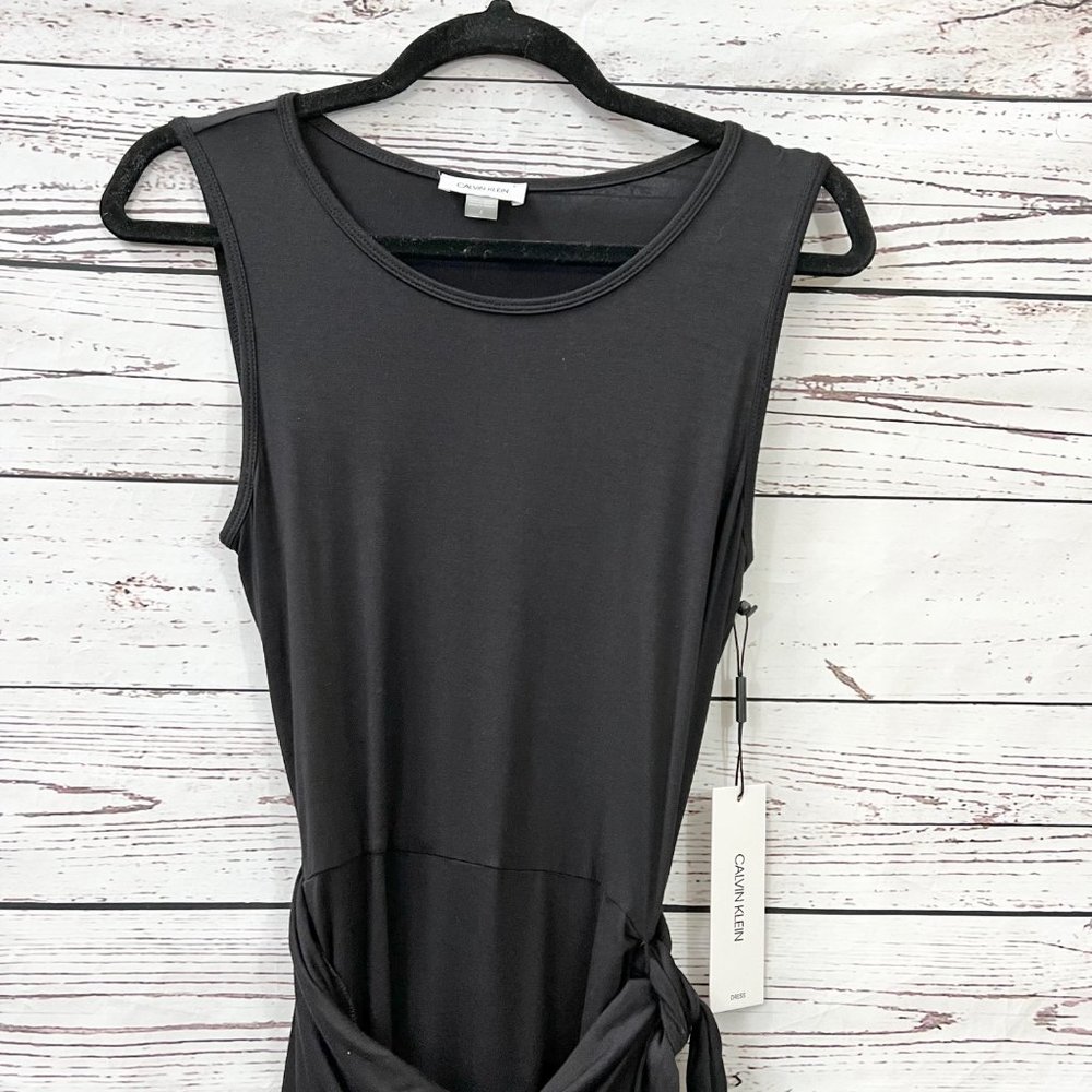 Calvin Klein Front Overlay Wrap Dress Size 4 NWT - Picture 3 of 7